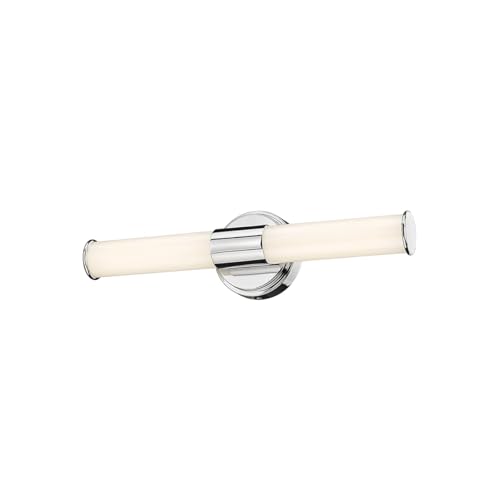 ML Lighting 2220-CH Trumann 1-Light Vanity, LED Polished Chrome - color: Polished Chrome, size: 18-Inch