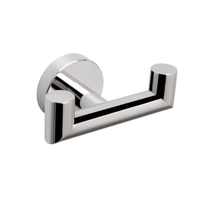 NearMoon Bathroom Double Towel Hook- SUS304 Stainless Steel Robe Towel Holder, Heavy Duty Double Coat Hook for Bathroom Livingroom Kitchen Wall Mounted (Chrome Finish-U, 2 Pack) - style: Chrome Finish-U