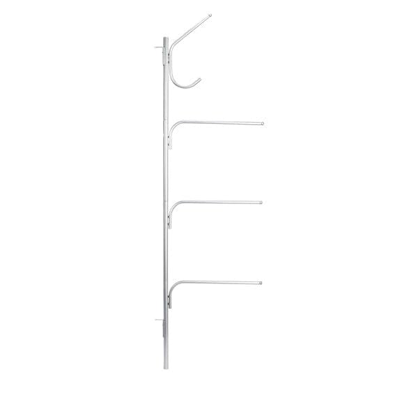 Household Essentials Hinge-It Clutterbuster Steel Valet Family Towel Bar, Silver - color: Silver