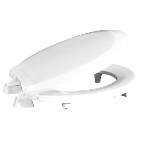 Centoco 2 inch Raised Toilet Seat for Seniors, Round, USA, White | Plastic, Closed Front, Cover, Made in the USA, HL440STS-001 - color: Round, size: 1 Pack, style: 2" Closed Front