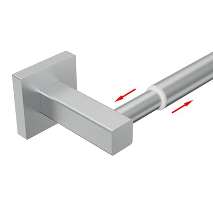 Towel Bar, Towel Racks for Bathroom Wall Mounted, Brushed Nickel | Adjustable 12.7 to 23.2 Inch Single Towel Rod, 304 Stainless Steel Towel Holder, Rustproof, Square Base, Heavy Duty, Modern - color: Brushed Nickel, size: Wall-Mounted