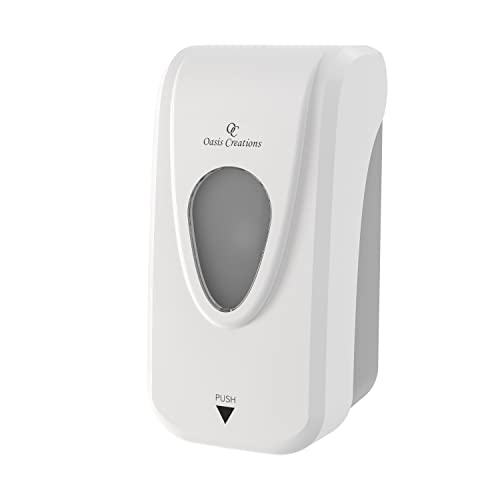 Manual Soap and Hand Sanitizer Dispenser, Soap/Lotion/Gel, Wall Mount, 1000ml/33oz. Commercial or Residential - White - color: White