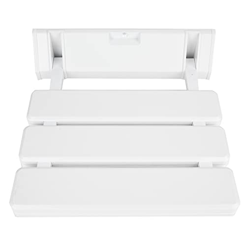 Folding Shower Seat Wall Mounted, Foldable Shower Bench, Space-Saving Fold Down Design for Seniors, Elderly & Small Shower Spaces