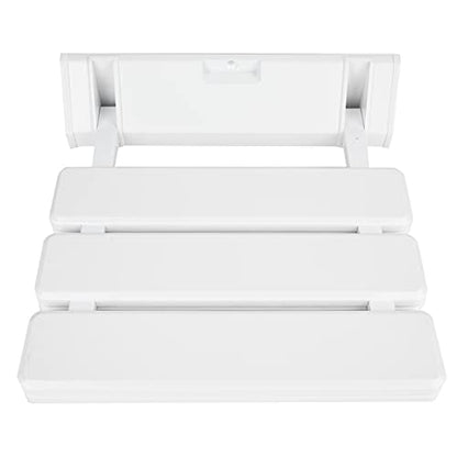 Folding Shower Seat Wall Mounted, Foldable Shower Bench, Space-Saving Fold Down Design for Seniors, Elderly & Small Shower Spaces