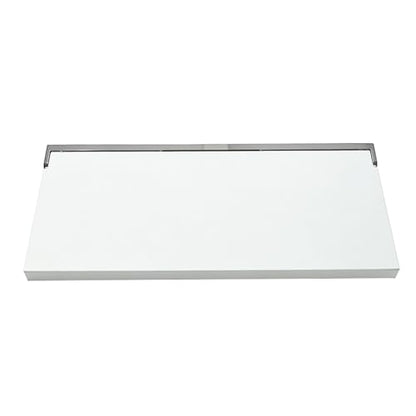 Transolid Preston Flip-Up Fold-Down Wall-Mount ADA Compliant Padded Shower Seat, 34 in. W x 15 in. D, White and Polished Chrome, PPS1534UP-01PC - color: White/Polished Chrome, size: 15"x34"