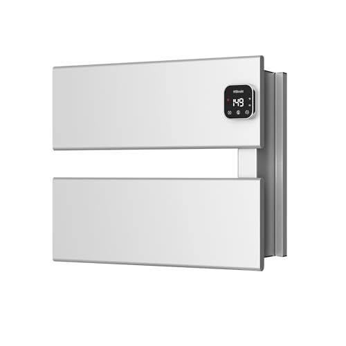 L Series Electric Towel Warmer for Bathroom, 2 Panel, Silver | Thermo Control and Timer, Fast Heat in 3 Mins, Memory Function, Work with Smart Plug, Right-Wiring - color: Silver, size: 2 Panel