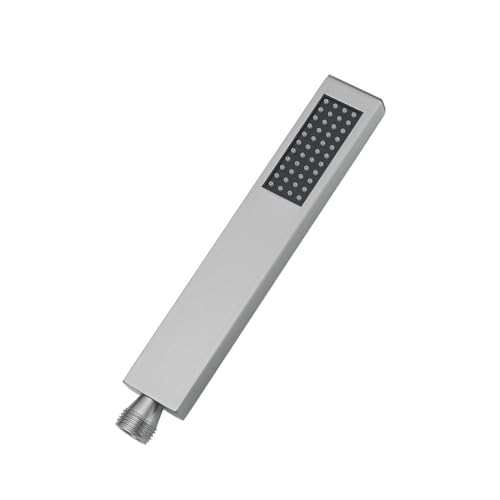 Hand Shower Wand Handheld Shower Spray High Pressure Single Function Luxury Hand Showerhead Brushed Nickel - color: Brushed Nickel, style: Square