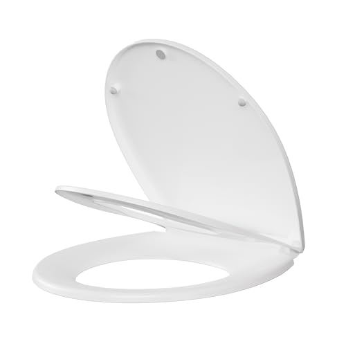 GarveeTech Potty Training Toilet Seat with Built-In Toddler Seat - Adult & Kids Quiet Close Soft Slow Release Round Toilet Seat, Non-Slip, Quick Release, Easy Install, White - color: White, size: Round with Toddler Seat