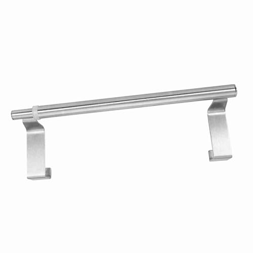 Stainless Steel Retractable Towel Rack – NoDrill Hanging Single Bar, 34cm, Fits Doors <1.9cm Thick (34cm Retractable Horizontal bar) - size: 34cm retractable horizontal bar