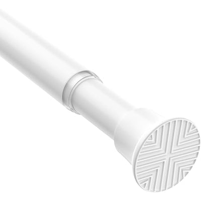 AIZESI White Adjustable Tension Curtain Rod, 31-63 Inch Spring No Drill Stainless Steel Shower Rods for Bathroom，Closet ，Window–Rust Resistant，Non-Slip - color: White, size: 31“-63“-1P