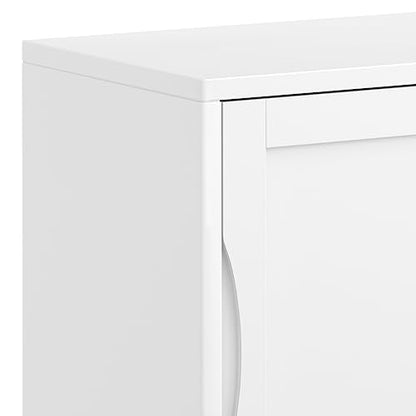 SIMPLIHOME Harper 48" Wide Solid Wood Storage Cabinet in Black - color: White, size: 30 inch