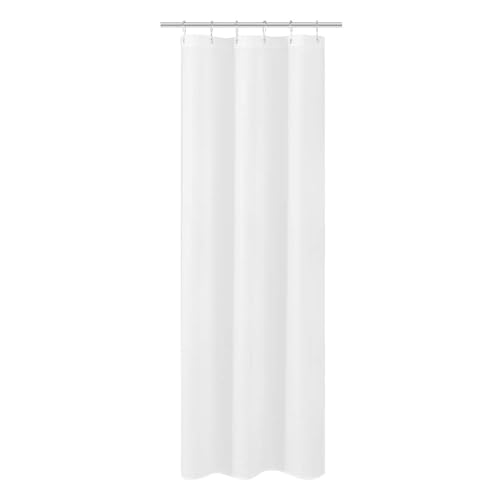 N&Y HOME Small Stall Shower Curtain Liner Fabric, White, 32 x 72 inches | Narrow Size, Hotel Quality, Washable, Water Repellent, 32x72 White Bathroom Curtain with Grommets - color: White, size: 32"W x 72"L (Pack of 1)