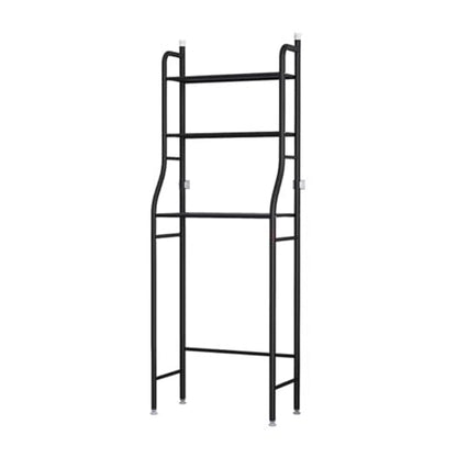 Over The Toilet Storage Shelf 3 Tiers Bathroom Organizer Rack with Paper Holder Not Included(Black) - color: Black