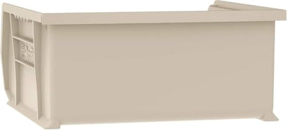 Akro-Mils 30235 AkroBins Plastic Storage Bins, 11"x11"x5", Stone, 6-Pack | Space-Saving Stackable Bins for Garage, Pantry, Craft Organization - color: Stone