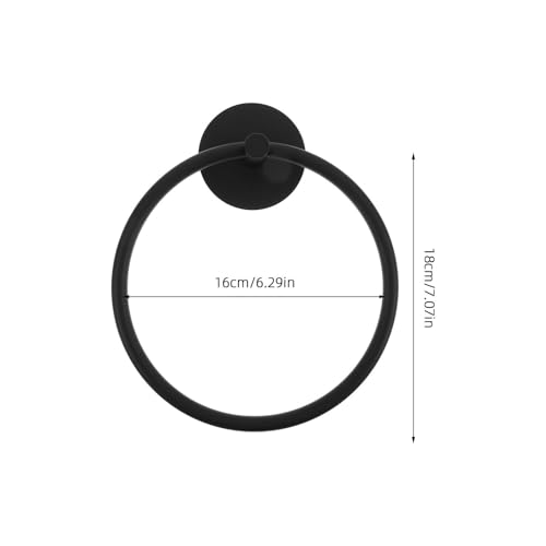 NUOBESTY Self-Adhesive Round Towel Ring Stainless Steel Hand Towel Holder Wall Mounted No Drilling Bathroom and Kitchen