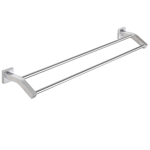 Alise Double Towel Bar,28" Towel Rack for Bathroom Wall Mount,Brush Nickel | SUS304 Stainless Steel Bathroom Towel Holder, Quick Drying Towel Hanger Towel Rod, Useable Length 26.9" - color: Brushed Nickel, size: 28-Inch(Joining Process)
