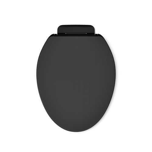 Kohler K-26801-7 Impro ReadyLatch Quiet Close Elongated Toilet Seat, Black - color: Black/Black, size: Elongated