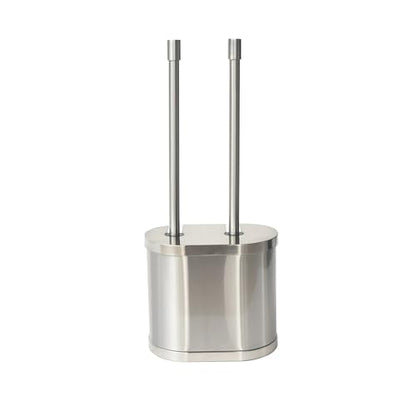 Metal Toilet Bowl Brush and Plunger Set – Toilet Brush, Bathroom Cleaning Tool, Toilet Plunger for Home and Bathroom, Brushed Nickel
