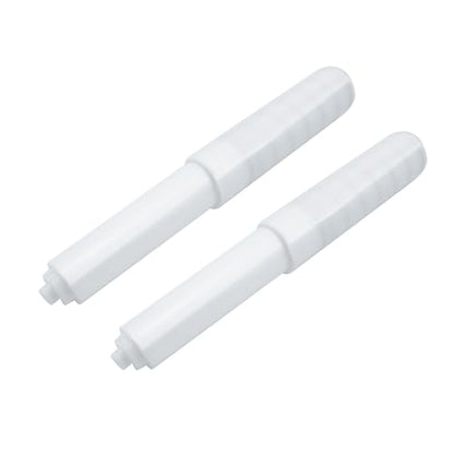 2 PCS Toilet Paper Holder, Replacement Roller for Bathroom, White | Plastic Toilet Paper Holder, Simple Installation, Spring Loaded Roller Replacement for Home
