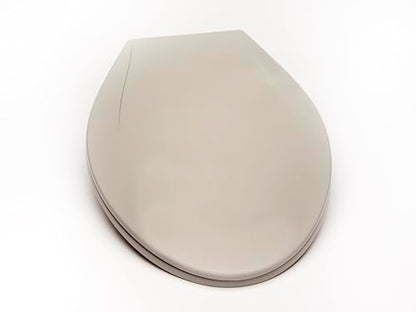 2Q1E6-81 Deluxe Slow Close Plastic Toilet Seat with Vari Adjust Lok-Down R'N'C Hinge and Quik-Lok Mounting Hardware, Elongated, Ice Gray - color: Ice Gray, style: Elongated