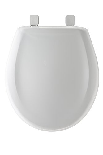MAYFAIR Toilet Seat will Slow Close and Never Come Loose, ROUND, Long Lasting Plastic, White, 20SLOWE - color: White, size: Round