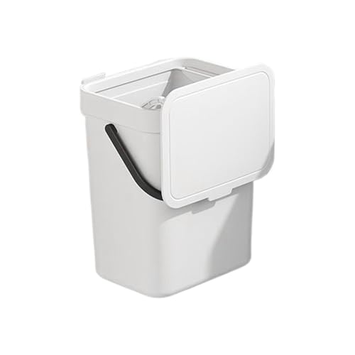 Wall Mounted Trash Can Space-Saving Waterproof | Under Sink Bin Kitchen for Garbage Disposal Bathroom Bedroom Home Office RV Dorm Apartment Cabinet Door - size: 3L