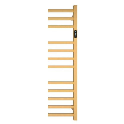 14 Bar Luxury Heated Towel Rack for Bathroom, Wall Mounted Electric Towel Warmer Rack with Timer & Temperature Control, Stainless Steel Towel Heater for Bathroom(Brushed Gold) - size: 14 Bars