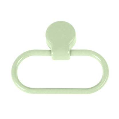 Green Adhesive Towel Ring, No-Drill ABS Hand Towel Holder for Bathroom & Kitchen