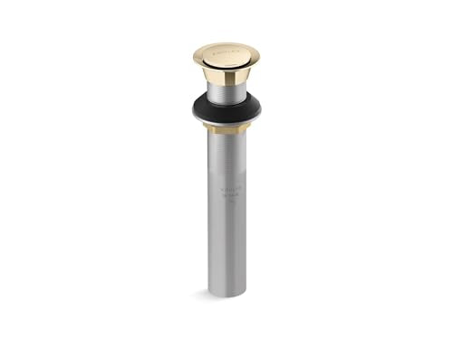 Kohler K-33151-AF Bathroom sink clicker drain without overflow, French Gold - color: Vibrant French Gold
