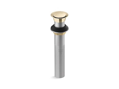 Kohler K-33151-AF Bathroom sink clicker drain without overflow, French Gold - color: Vibrant French Gold