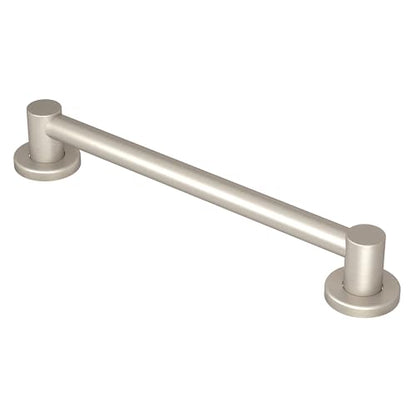 Moen YG0418BN Bathroom Safety 18-Inch Stainless Steel Modern Bathroom Grab Bar, Brushed Nickel - color: Brushed Nickel