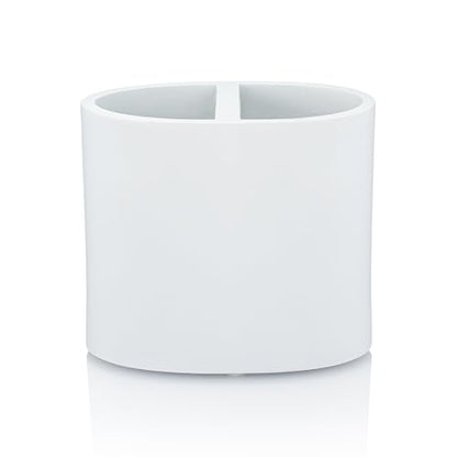 Matte White Toothbrush Holder for Home Bathroom - Multifunctional Electric Toothbrush, Toothpaste, Razor and Accessories Storage Organizer for Vanity Countertop