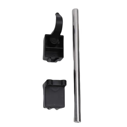 Emoshayoga Swivel Towel Rack High Strength ABS Multi Arm Towel Bar Wall Mounted for Bathroom Black 180 Degree Rotating 5 Units (3 Rods) - color: 3 Rods