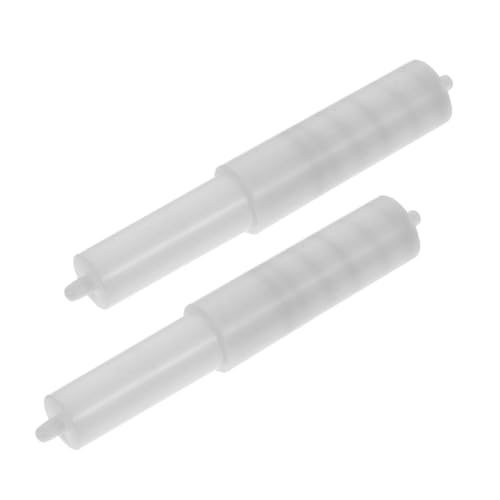 Homoyoyo White Toilet Paper Holder Spring Loaded Toilet Paper Rod Plastic Roller Replacement Rod for Homeowners, Maintenance Staff for Hotel/Home/Office Bathroom Renovation, Recessed Holder 5.7Inch