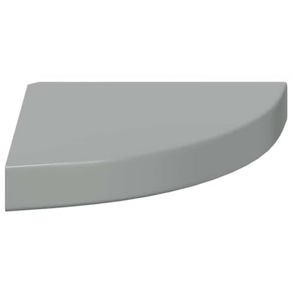 Floating Corner Shelf MDF Wall Mount for Bathroom, Weather Resistant, 9.8" x 9.8" x 1.5"