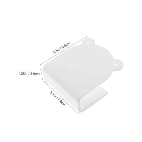 2pcs Drill Less Shower Curtain Rod Bracket Wall Mount Holder Curved Groove for Easy Installation