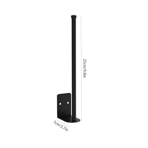 Paper Towel Holder, Stainless Steel Freestanding Self-Adhesive or Drilling Wall Mount Paper Towel Holder,Matte Black Toilet Paper Holder for Countertop Home Fridge Kitchen Bathroom