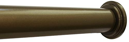 Urbanest 1" No Drilling Shower Closet Window Metal Premium Adjustable Tension Rod, Heavy Duty, 42-inch to 72-inch, Antique Gold - color: Antique Gold, size: 42"-72"