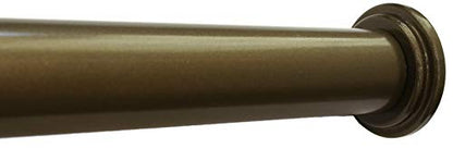 Urbanest 1" No Drilling Shower Closet Window Metal Premium Adjustable Tension Rod, Heavy Duty, 42-inch to 72-inch, Antique Gold - color: Antique Gold, size: 42"-72"