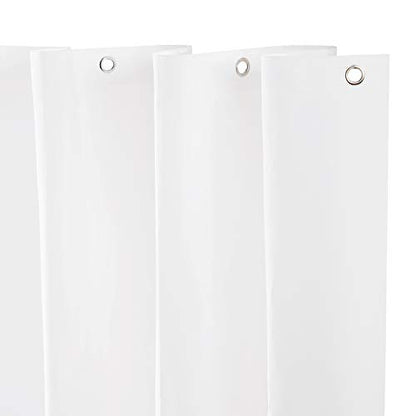 Kenney KN61440PK2 Medium Weight 5 Gauge Waterproof PEVA Shower Curtain Liner with Rust-Resistant Metal Grommets and Weighted Magnetic Hem for Bathroom, 70" W x 72" H, White, 2-Pack - color: White, size: 70"W x 72"L (Pack of 2)