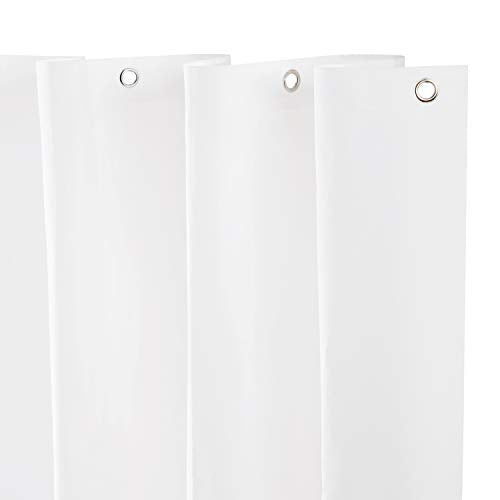 Kenney KN61440PK2 Medium Weight 5 Gauge Waterproof PEVA Shower Curtain Liner with Rust-Resistant Metal Grommets and Weighted Magnetic Hem for Bathroom, 70" W x 72" H, White, 2-Pack - color: White, size: 70"W x 72"L (Pack of 2)