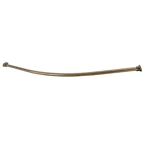 Kingston Brass CC3173 Edenscape 47"-60" Stainless Steel Adjustable Curved Shower Curtain Rod, Antique Brass - color: Antique Brass