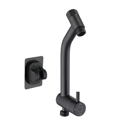 PDPBath Brass Shower Arm Diverter with Adhesive Handheld Holder for Easy Reach, Upgrade Low 3-Way Diverter with Pause Setting, G1/2 Universal Connection - Matte Black - color: Matte Black-3
