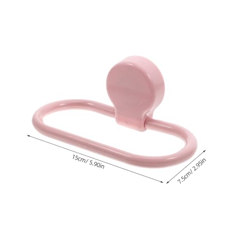 Hemobllo 2pcs Adhesive Towel Rings for Bathroom Wall Mount No Drill Self-Adhesive Hand Towel Holder for Kitchen and Bath with Elegant Minimalist Design Easy Installation