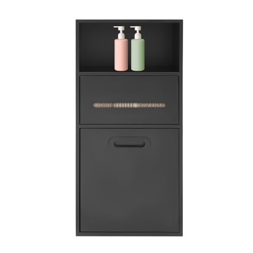 Recessed Trash Can and Storage Niche Combo, Stainless Steel in-Wall Mounted Cabinet with Toilet Paper Holder – 2-in-1 Hidden Tilt-Out Bin for Bathroom, Bedroom, or Kitchen