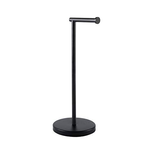 KES Bathroom Toilet Paper Holder Stand Modern Tissue Roll Holder SUS304 Stainless Steel Rustproof Freestanding 20.2" H, Matte Black BPH283S1-BK - color: Matte Black, size: 20.2" H