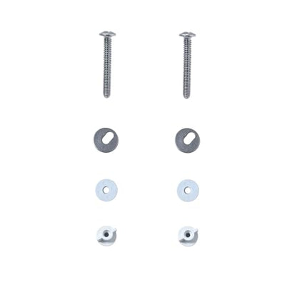 M6 Toilet seat Hinge Screw, 1/4 inch Toilet Bolt with Washer and nut, Bottom Fixing for 2 piece Toilet Bowl - color: White, size: M6