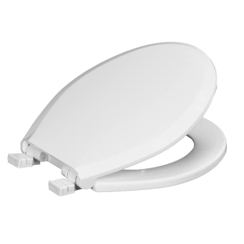 Centoco Lift & Clean, Slow Close Round Toilet Seat, 4100LC-001, USA, White | Lift-Off, Cover, Plastic, Made in the USA - color: White, size: Round, style: Lift and Clean