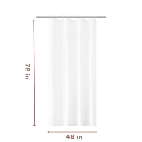 Felisa Stall Fabric Shower Curtain Liner with 3 Magnets,48W x 72L, Waterproof & Hotel Quality Shower Stall Curtain Liner for Bathroom,Soft Cloth Shower Curtain Liners,Machine Washable,White - size: 48"W x 72"L (Pack of 1)