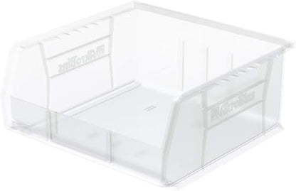 Akro-Mils 30235 AkroBins Plastic Storage Bins, 11"x11"x5", Clear, 6-Pack | Space-Saving Stackable Bins for Garage, Pantry, Craft Organization - color: Clear